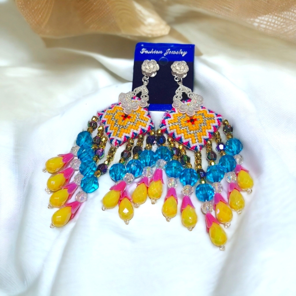 Handcrafted Hmong Beaded Earrings